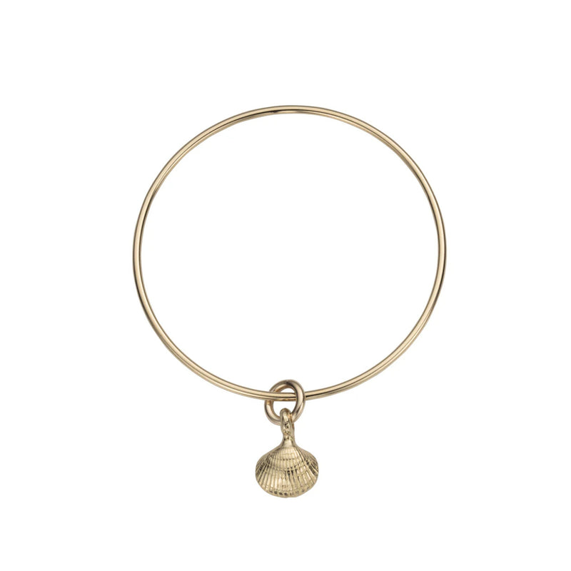 Gold Mini Shell Bangle