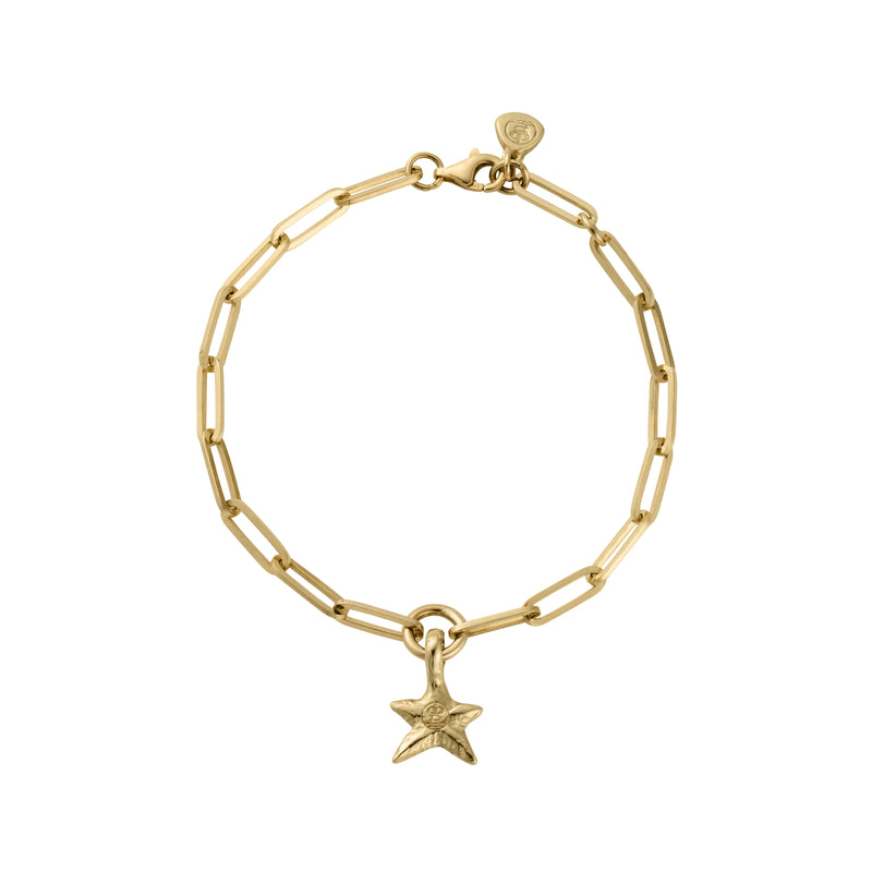 Gold Mini Star Trace Chain Bracelet