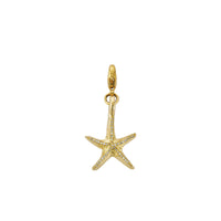 Gold Pavé Diamond Medium Starfish Lobster Charm