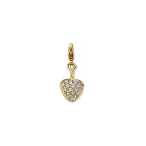 Gold Pavé Midi Grateful Heart Lobster Charm