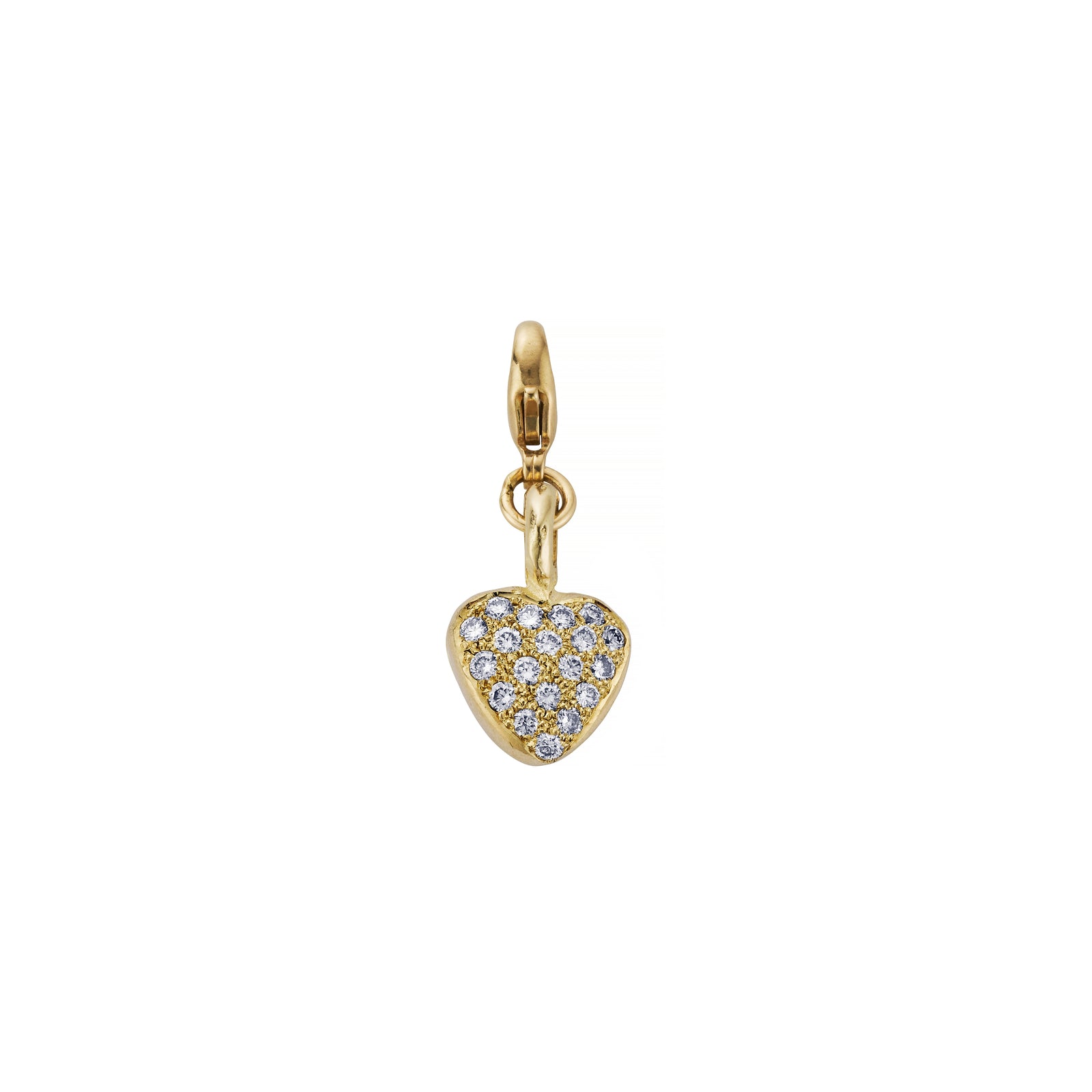 Gold Pavé Midi Grateful Heart Lobster Charm