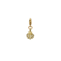 Gold Pavé Diamond Mini Scallop Shell Lobster Charm