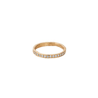Gold Pavé Set Diamond Mini Posey Ring