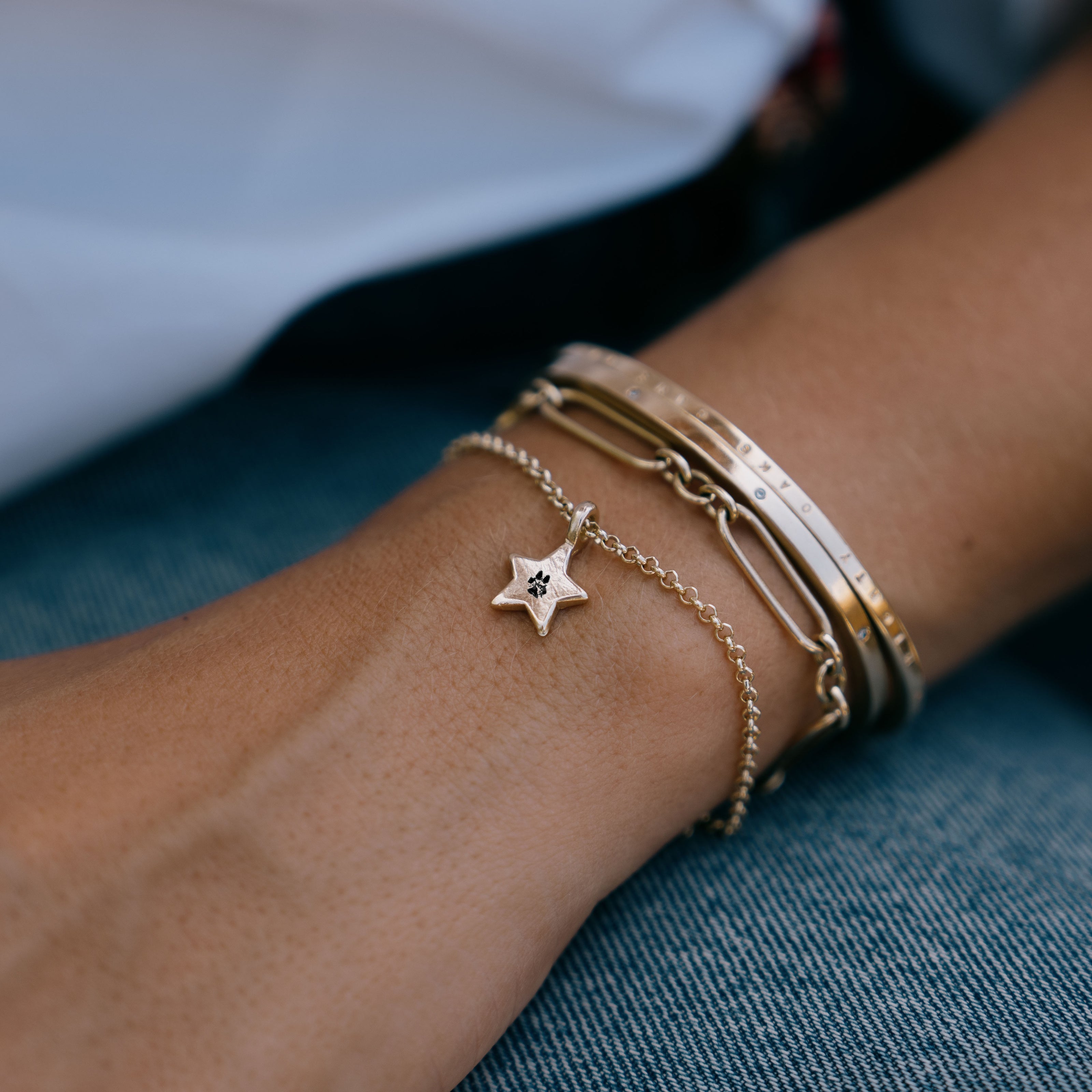 Gold Guiding Star Chain Bracelet