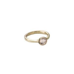 Gold Rose Quartz Baby Stone Ring