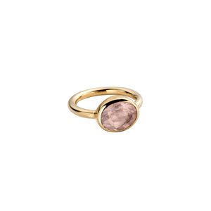 Gold Rose Quartz Baby Treasure Ring