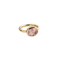 Gold Rose Quartz Baby Treasure Ring