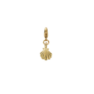 Gold Mini Scallop Shell Lobster Charm