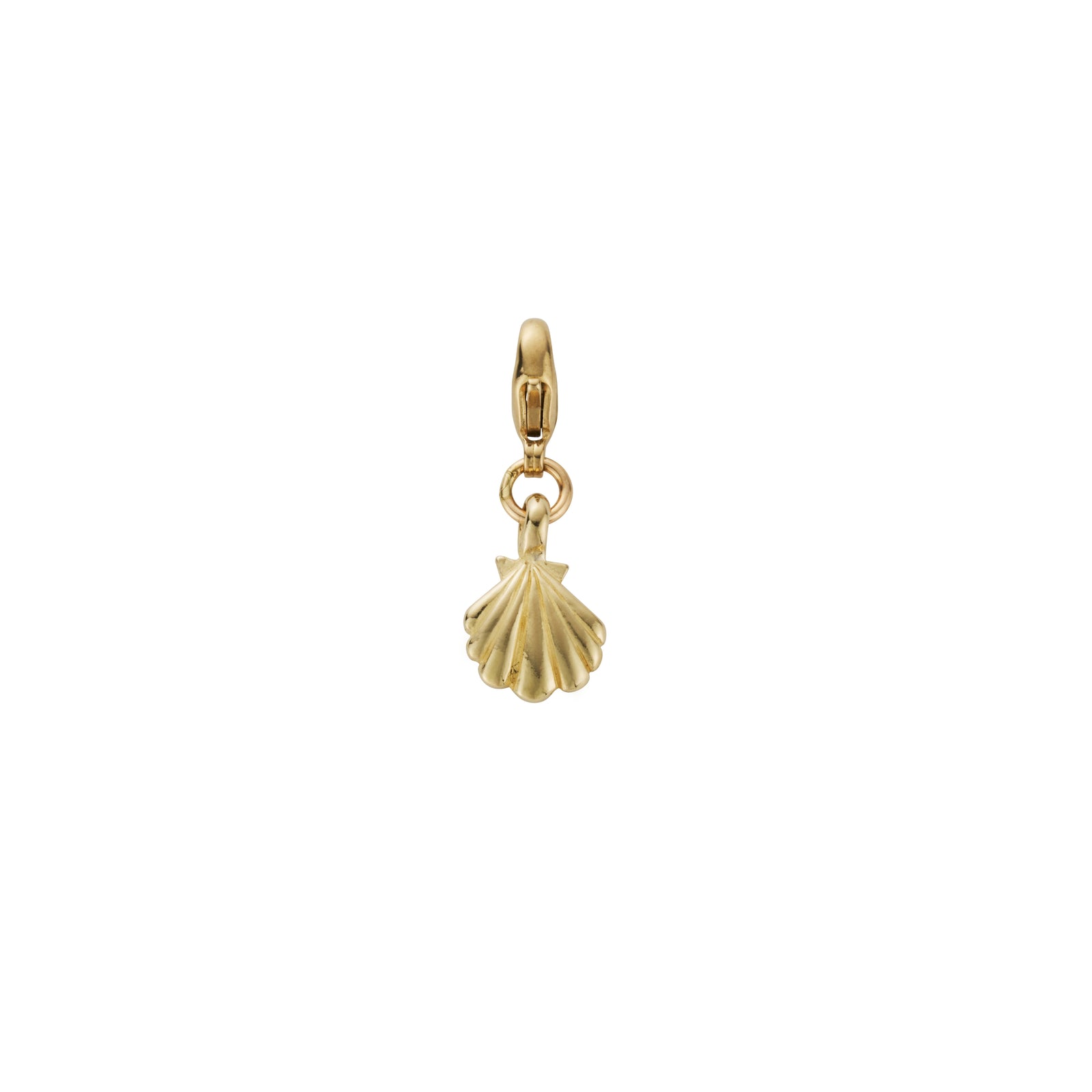 Gold Mini Scallop Shell Lobster Charm
