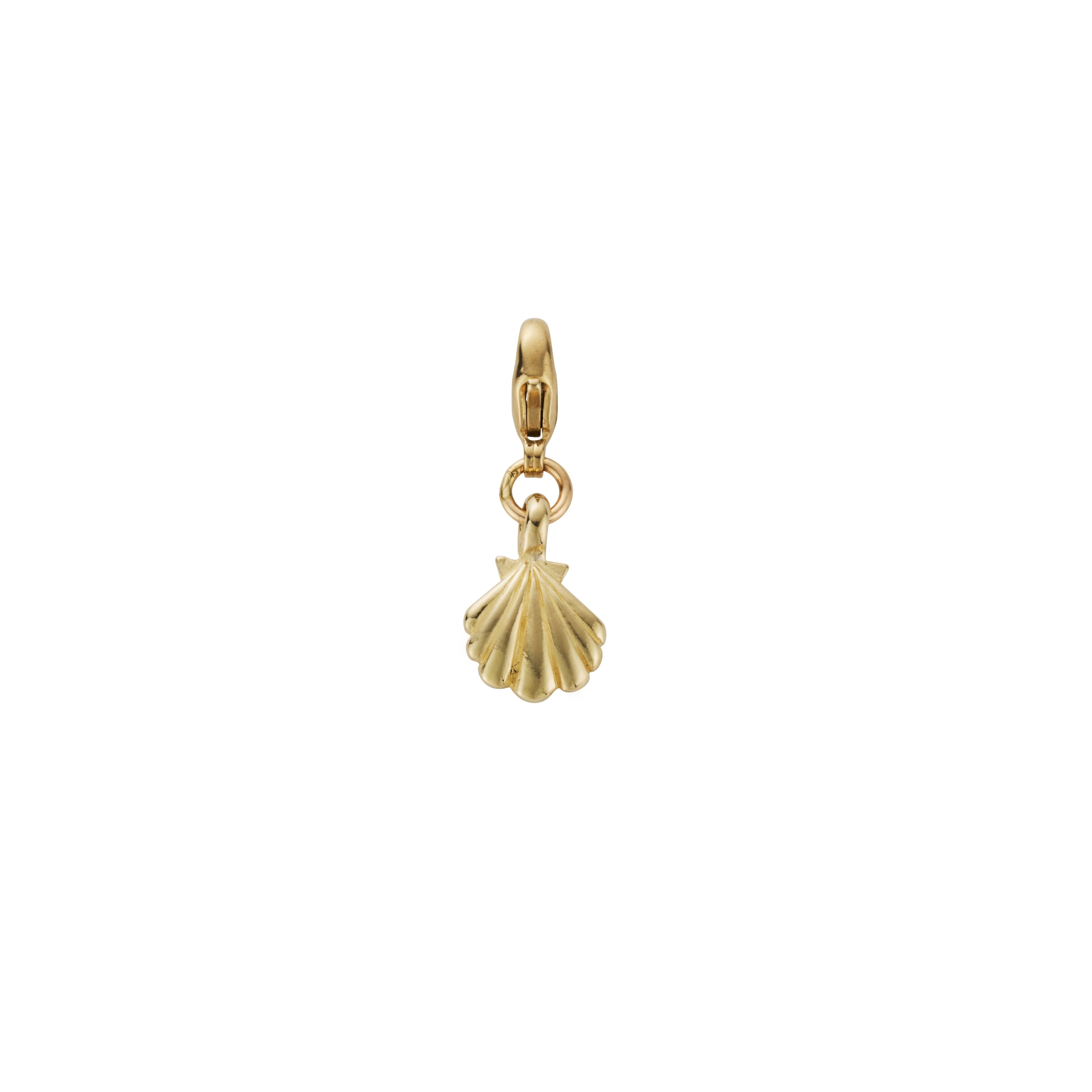 Gold Mini Scallop Shell Lobster Charm