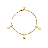 Gold Trio Baby North Star Chain Bracelet