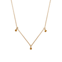 Gold Trio Citrine Necklace