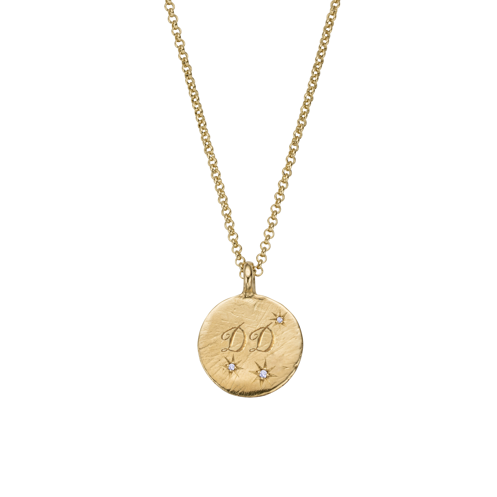 Gold Trio Diamond Midnight Moon Necklace