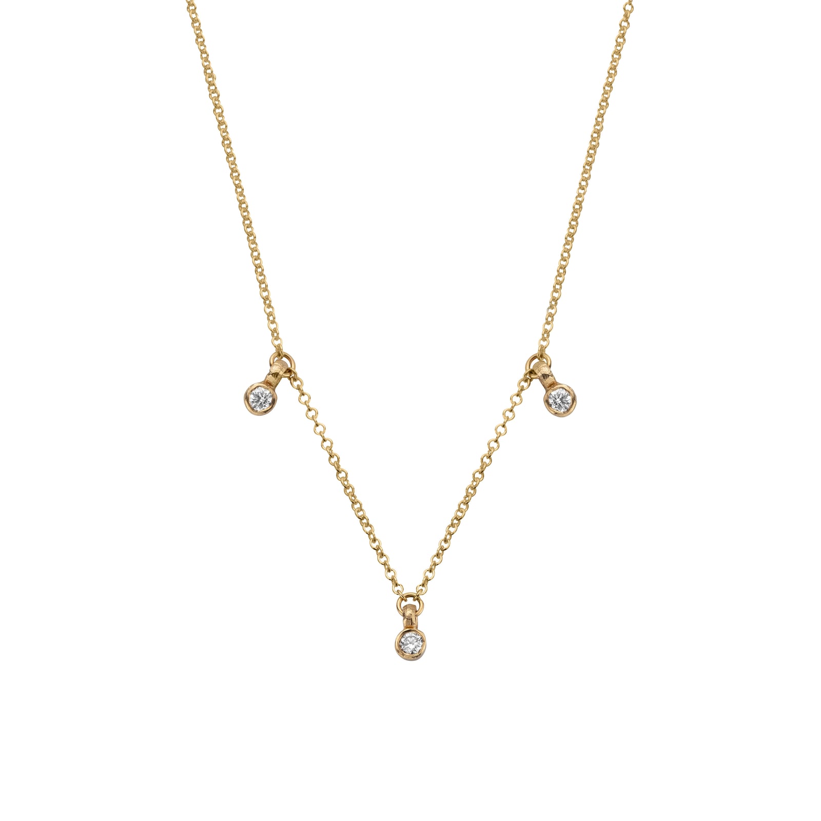 Gold Trio Diamond Necklace
