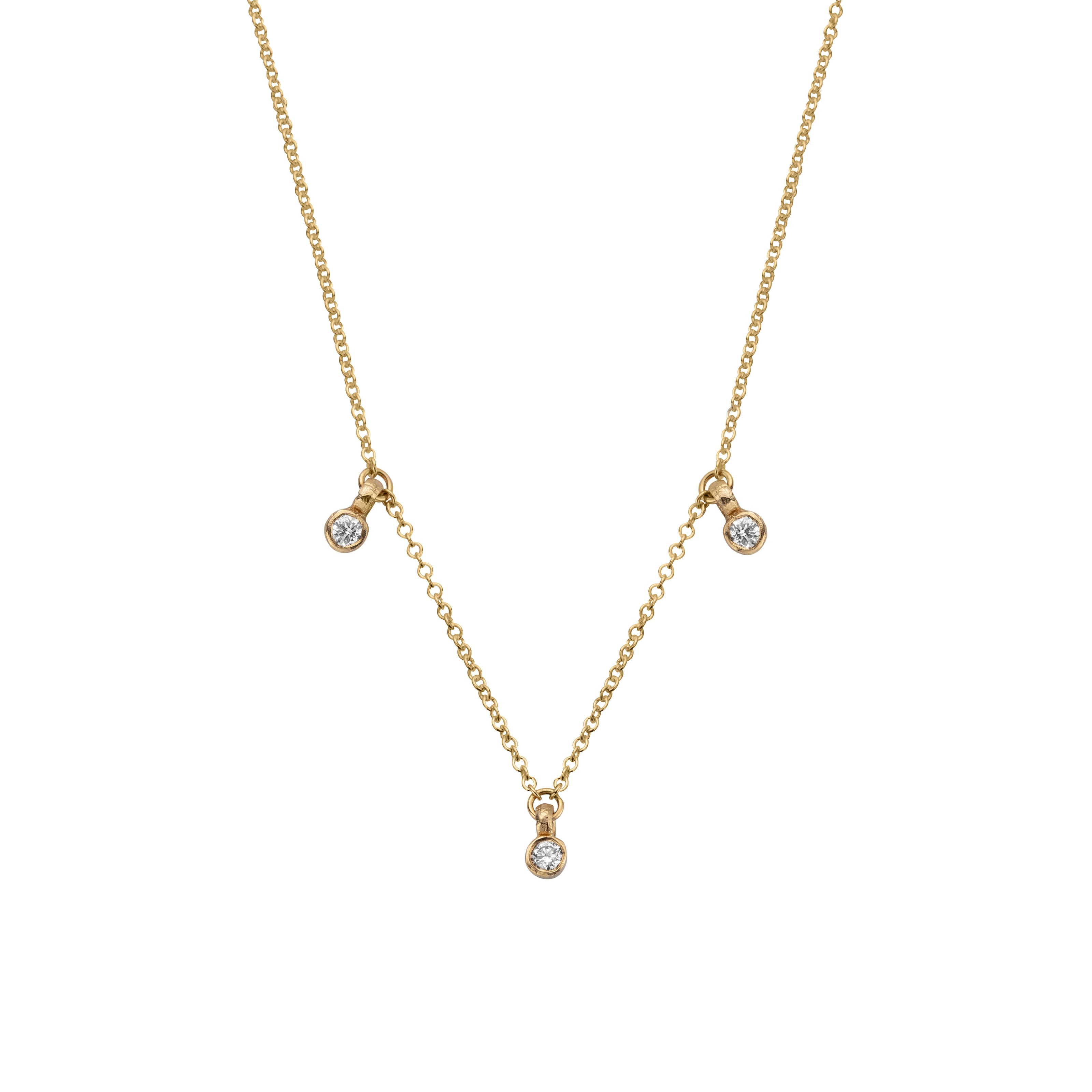 Gold Trio Diamond Necklace