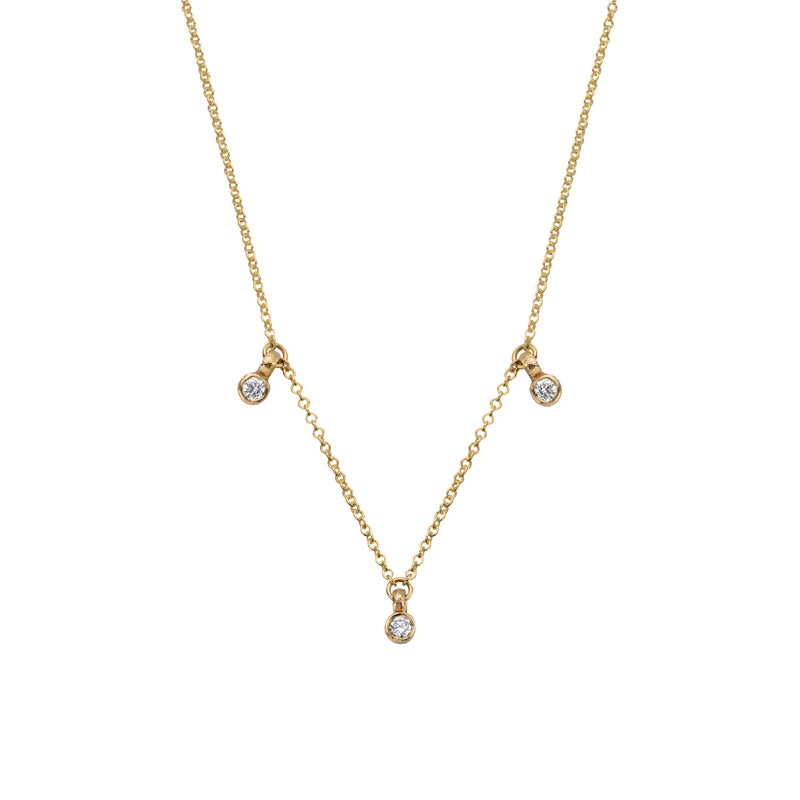 Gold Trio Diamond Necklace