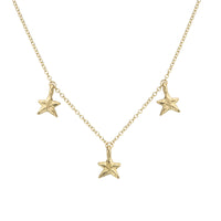 Gold Trio Mini Star Necklace