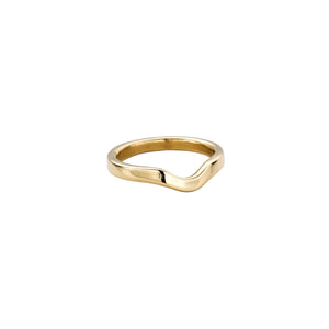 9ct Gold Wave Wedding Band