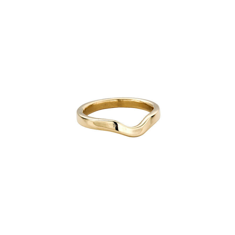 9ct Gold Wave Wedding Band