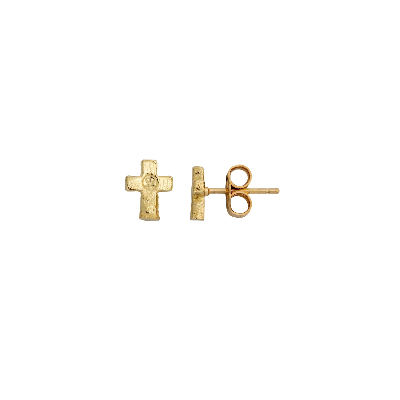 Gold Little Cross Ear Stud