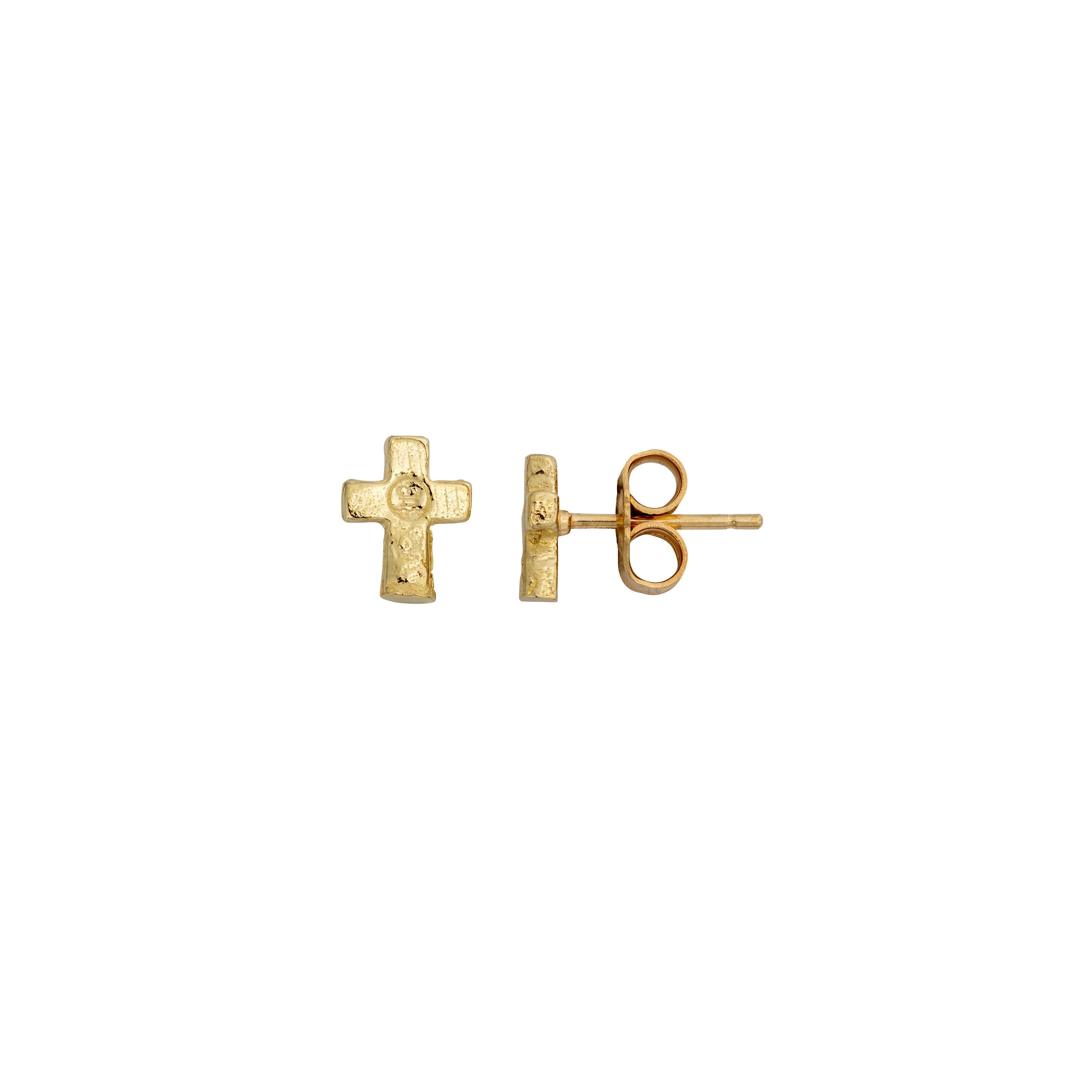 Gold Little Cross Ear Stud