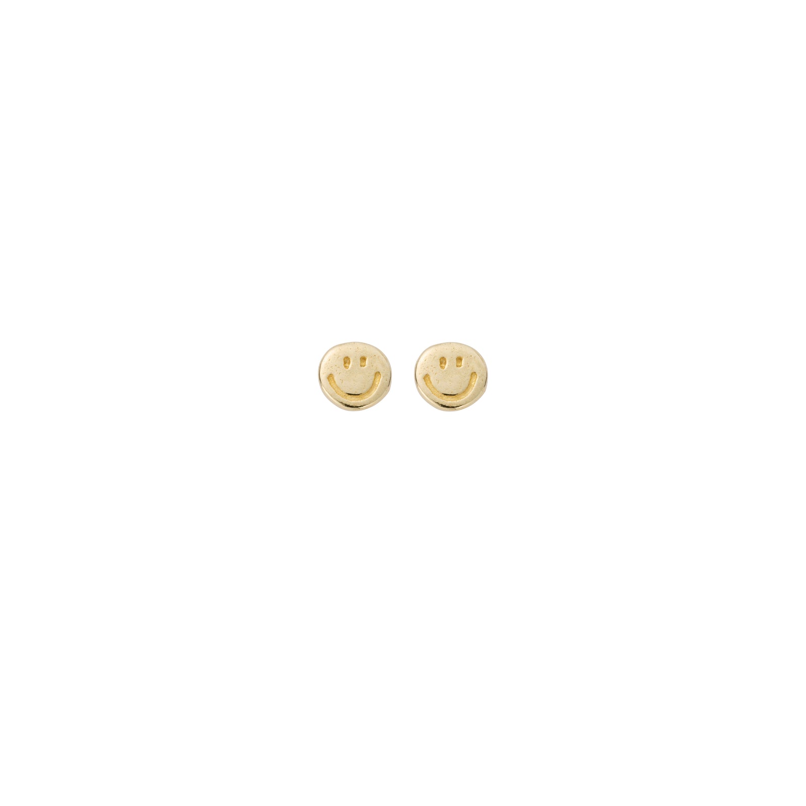 Gold Little Smiley Ear Stud