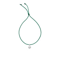 Silver Smiley Face Cord Bracelet