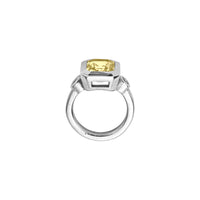 HELIA White Gold Yellow Sapphire & Diamond Ring