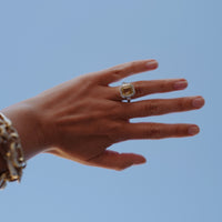 HELIA White Gold Yellow Sapphire & Diamond Ring
