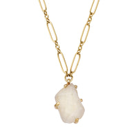 No.5 Gold Rock Crystal Pendant Necklace