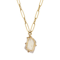 No.5 Gold Rock Crystal Pendant Necklace