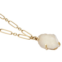 No.5 Gold Rock Crystal Pendant Necklace