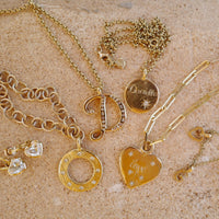 Gold 'Starry Night' Keeper's Heart Trace Chain Necklace