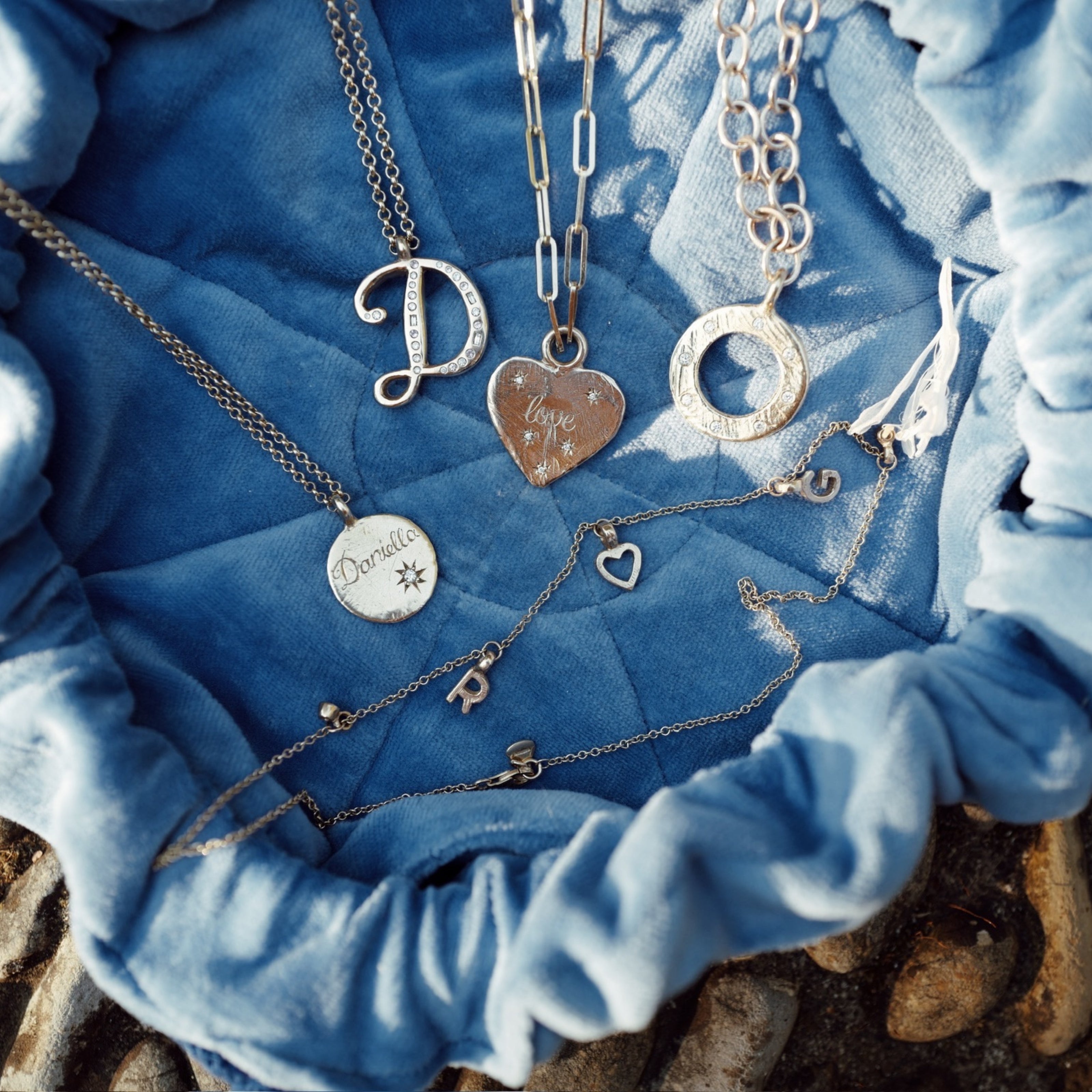 Gold Diamond Midnight Moon Necklace