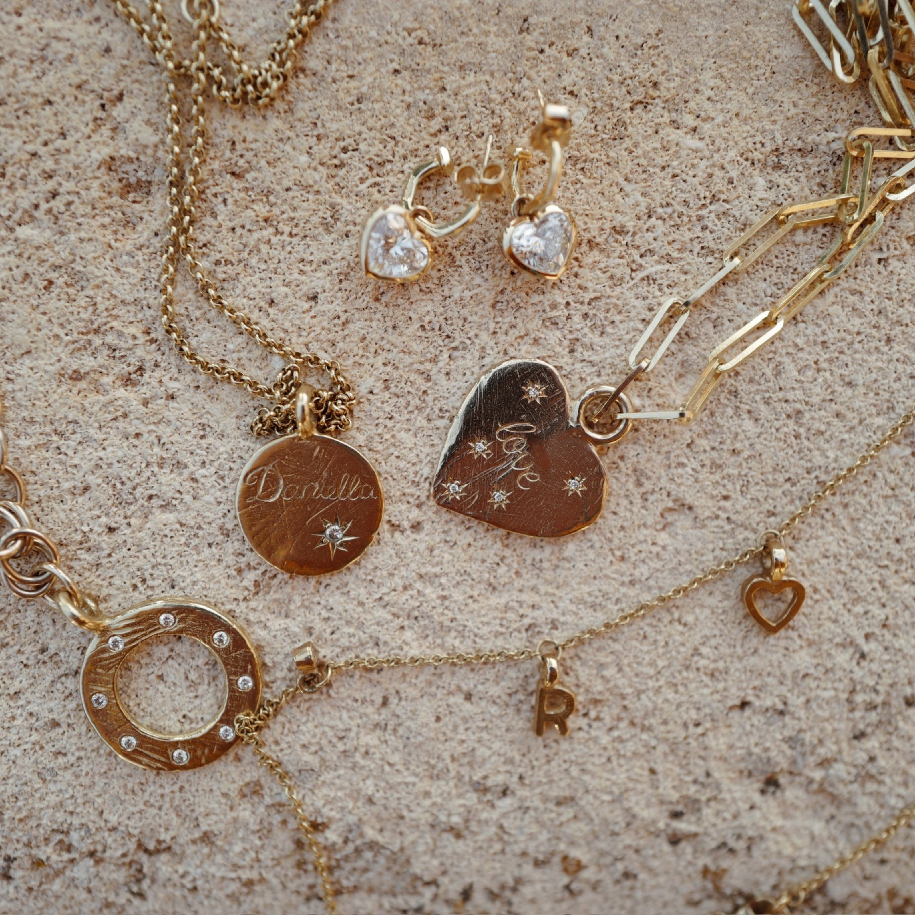 Gold Diamond Midnight Moon Necklace