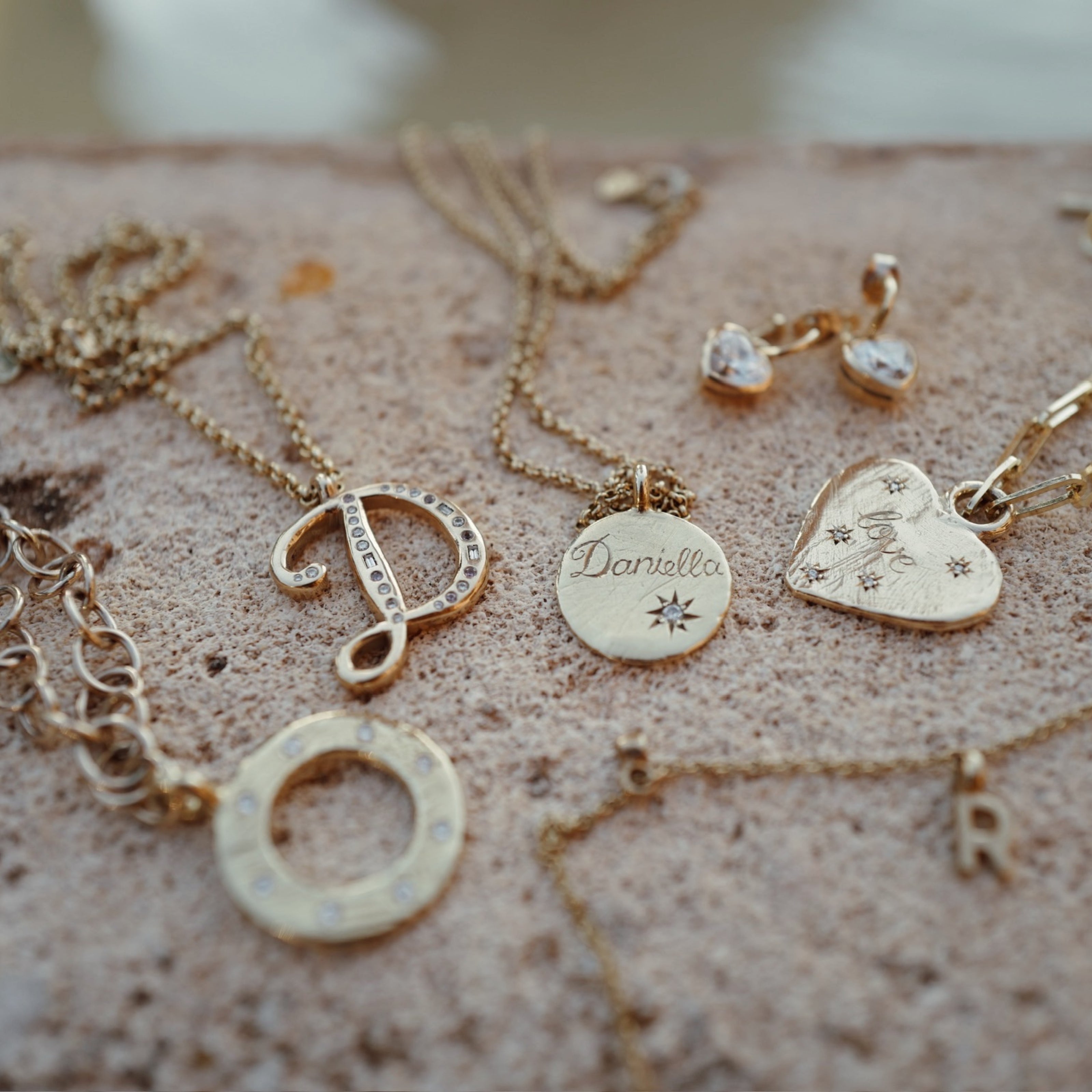 Gold Diamond Midnight Moon Necklace
