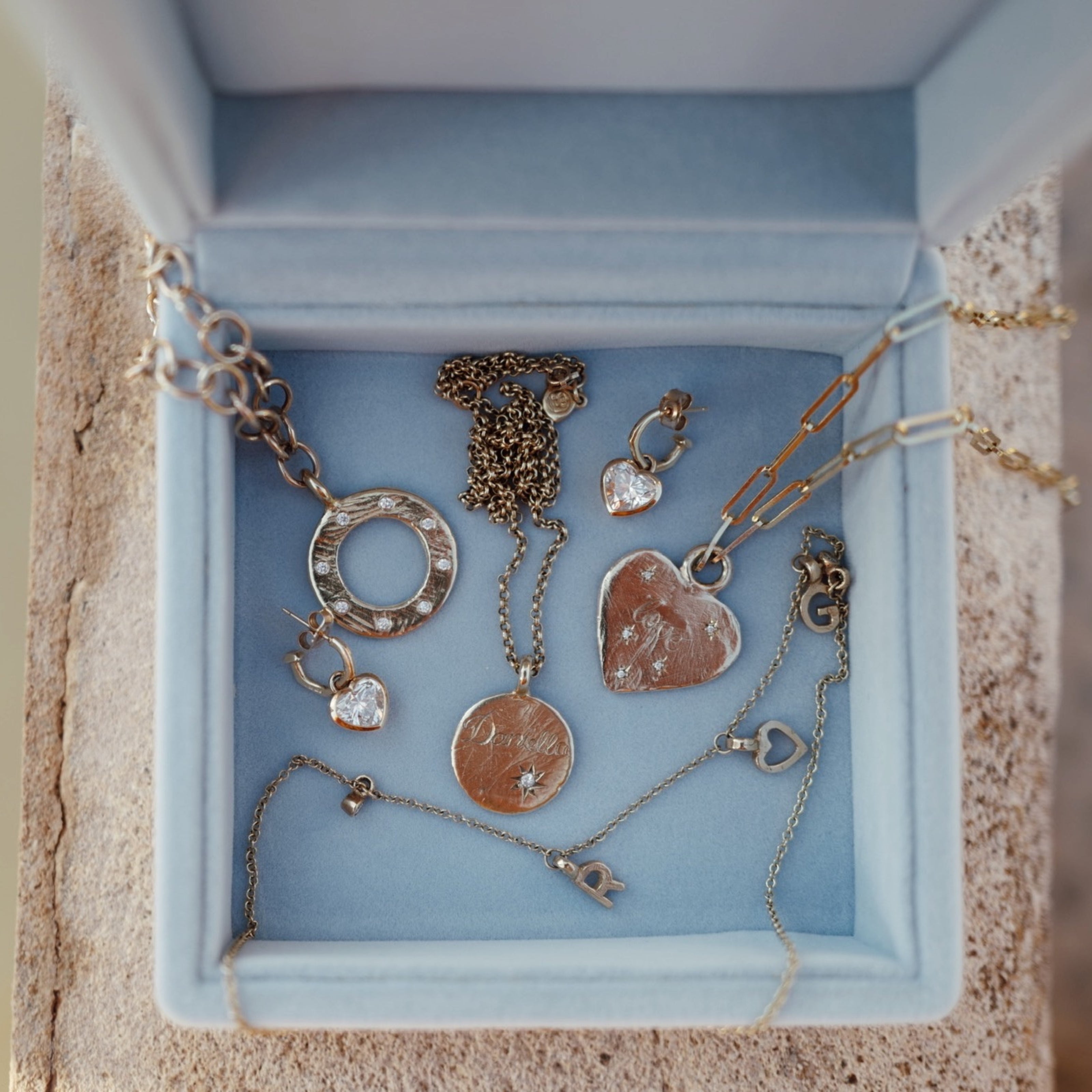 Gold Diamond Midnight Moon Necklace