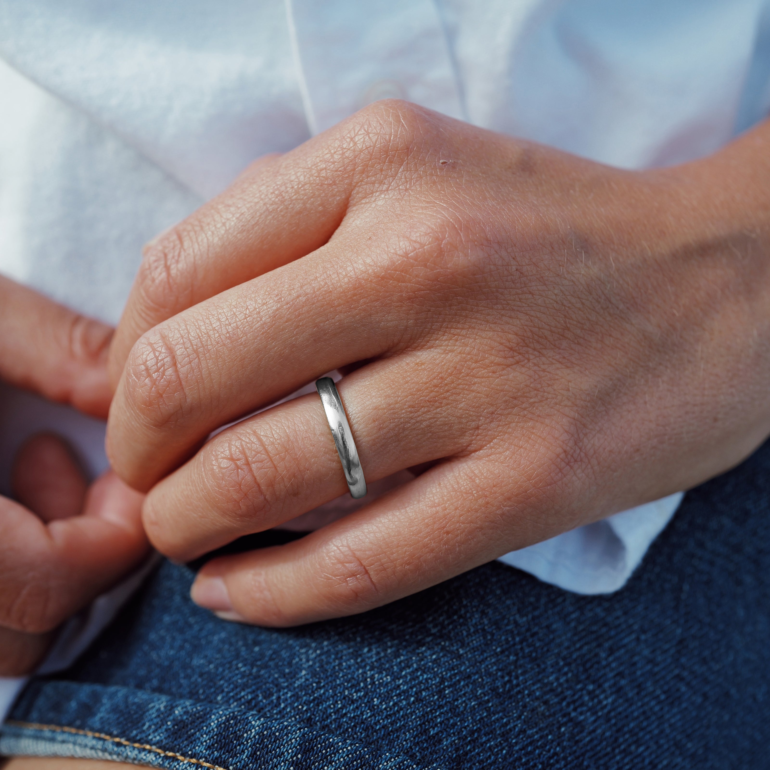 Platinum Love Honour Cherish Wedding Band