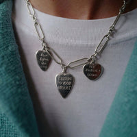 Silver Build Your Own Heart Token Necklace