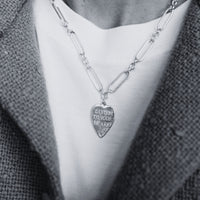 Gold 'Listen To Your Heart' Heart Token Necklace