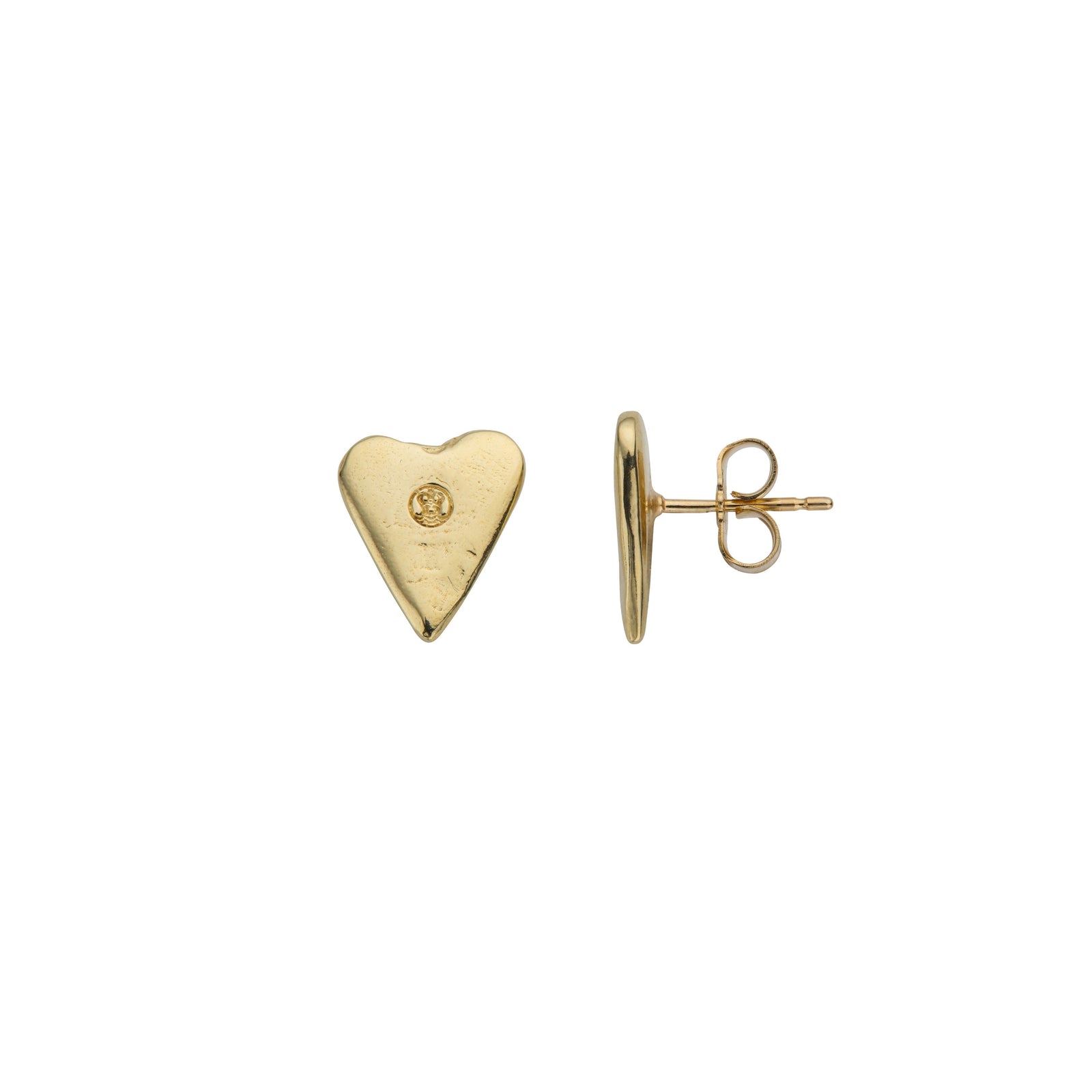 Gold Mini Heart Stud Earrings