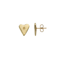 Gold Mini Heart Stud Earrings