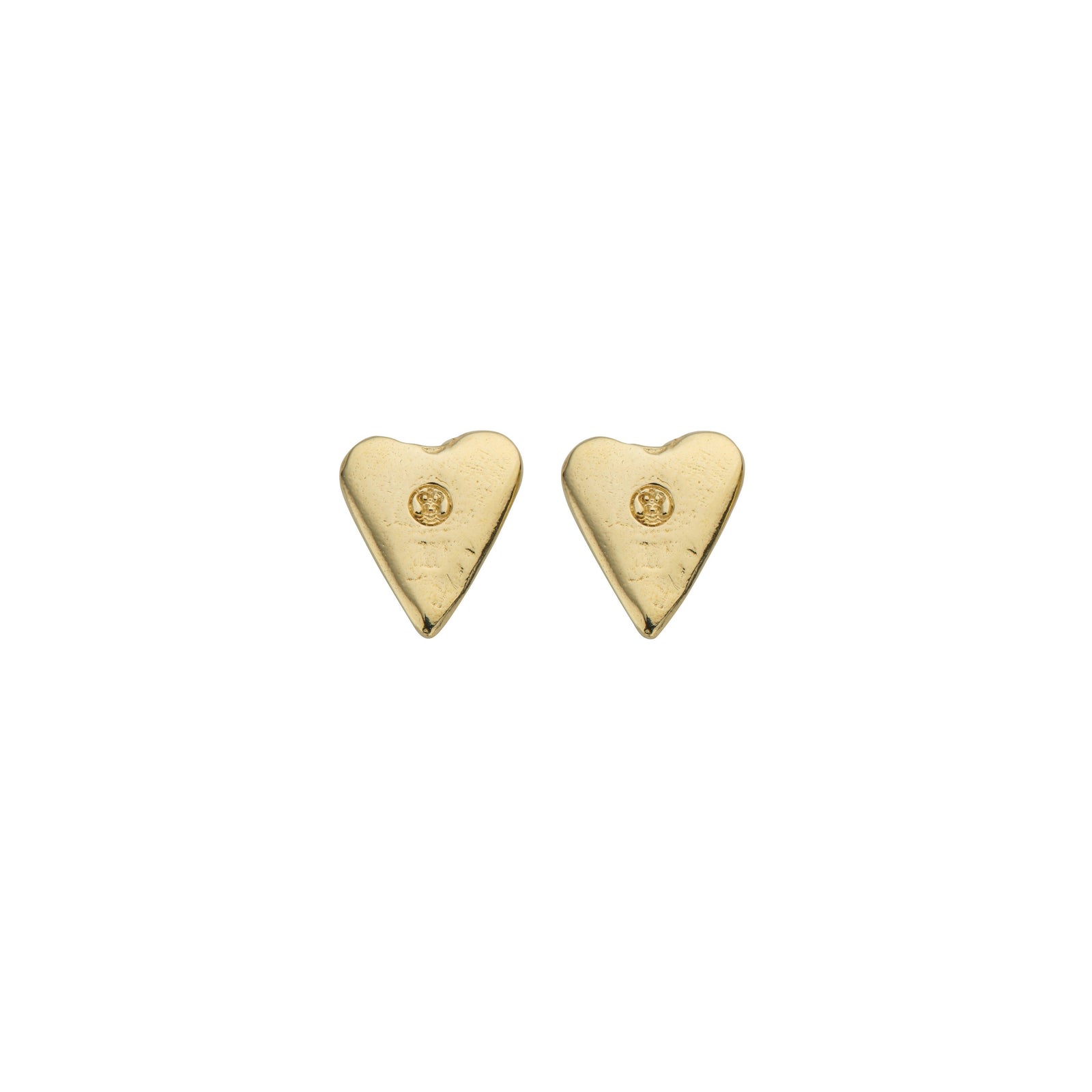 Gold Mini Heart Stud Earrings