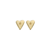 Gold Mini Heart Stud Earrings