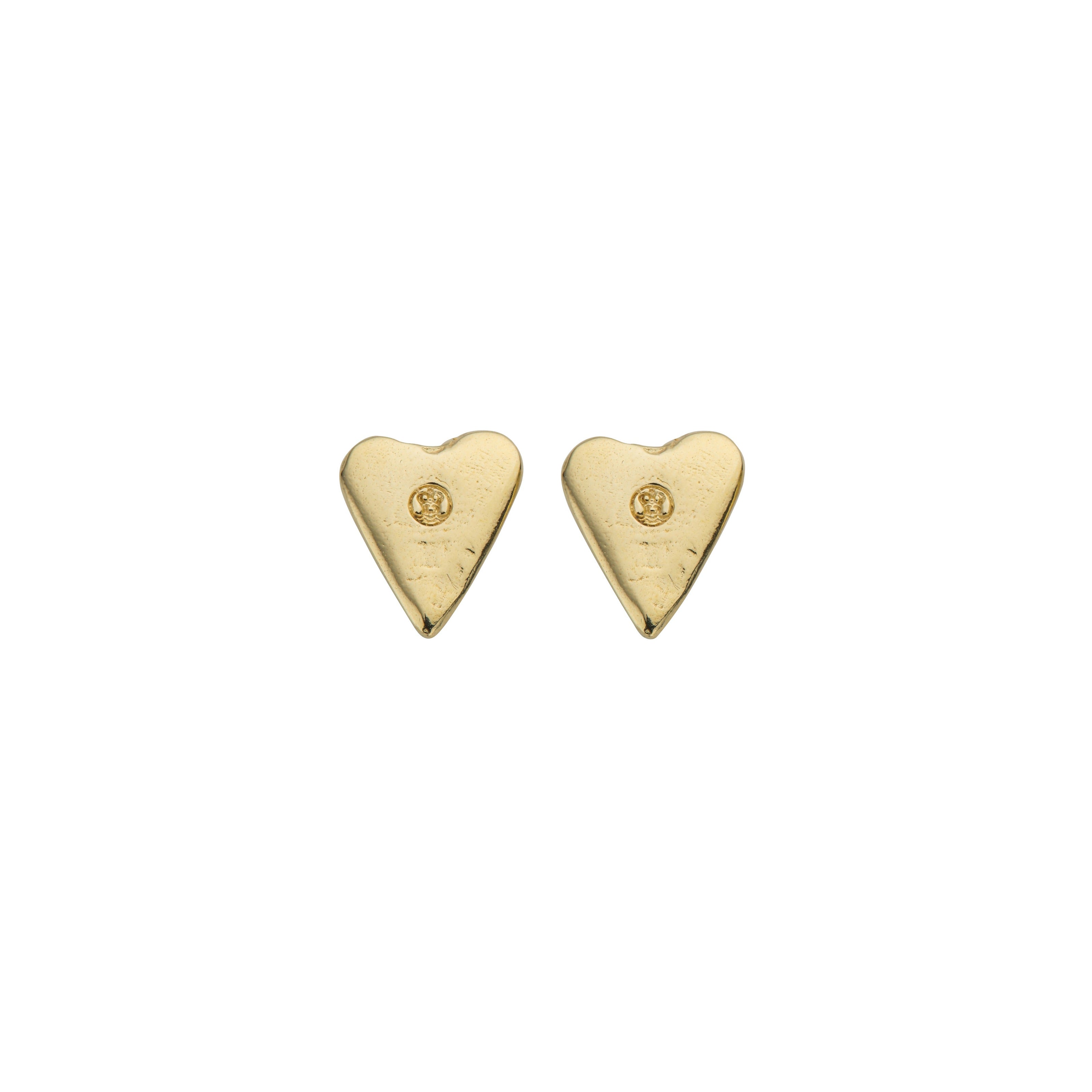 Gold Mini Heart Stud Earrings