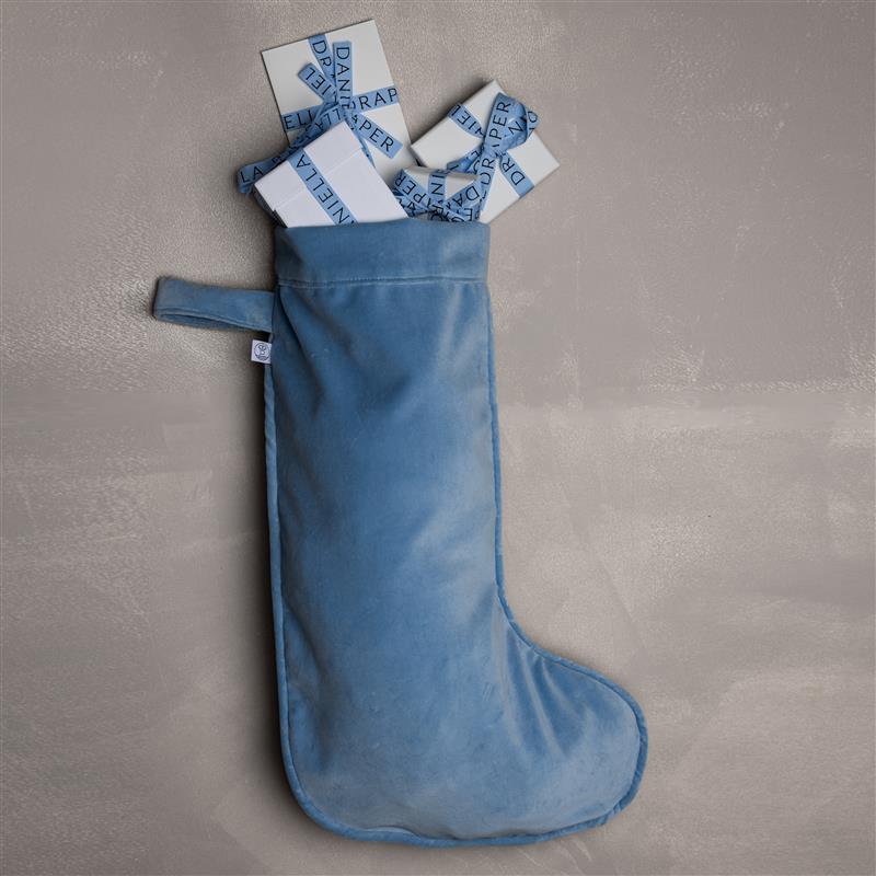 Cornflower Velvet Christmas Stocking Bundle