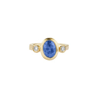 IRVETTE Gold Blue Sapphire & Diamond Ring