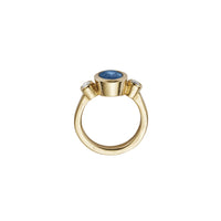 IRVETTE Gold Blue Sapphire & Diamond Ring