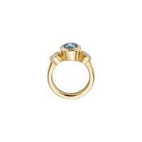 JAANA Gold Cornflower Blue Sapphire & Diamond Ring