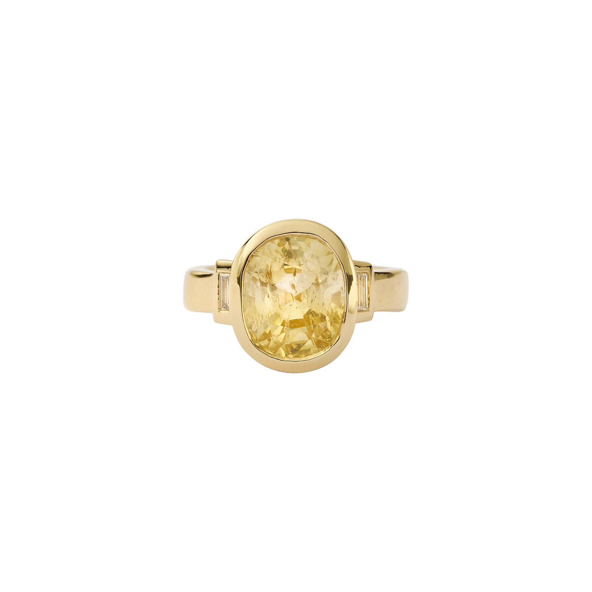 KALINDA Gold Yellow Sapphire & Diamond Ring